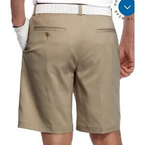 Pro tour sz 42 khaki performance stretch chino golf shorts NWOT quick dry tan